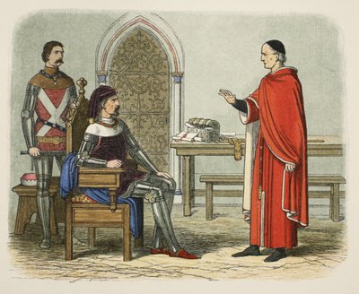 Gascoigne se niega a sentenciar a un prelado o par, de Una Crónica de Inglaterra BC 55 a AD 1485, pub. Londres, 1863 de James William Edmund Doyle